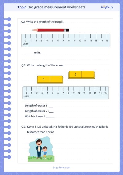 3rd grade measurements worksheet 2