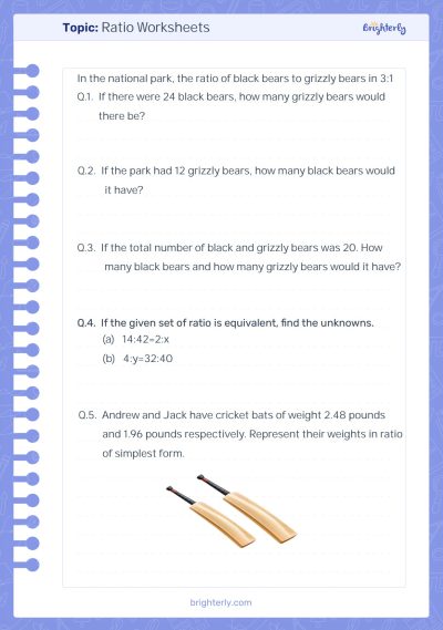 Ratio Worksheets