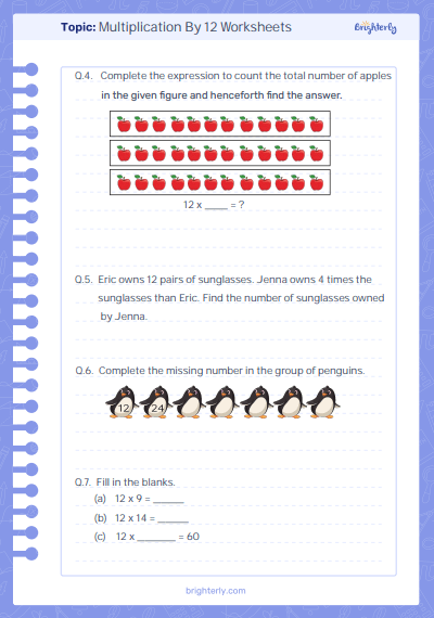 Multiplication By 12 Worksheets 2