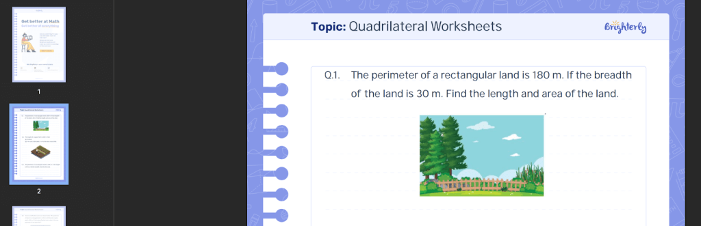 Classifying quadrilaterals worksheet: Examples