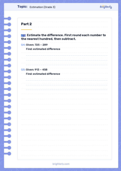 Estimation Worksheets 2