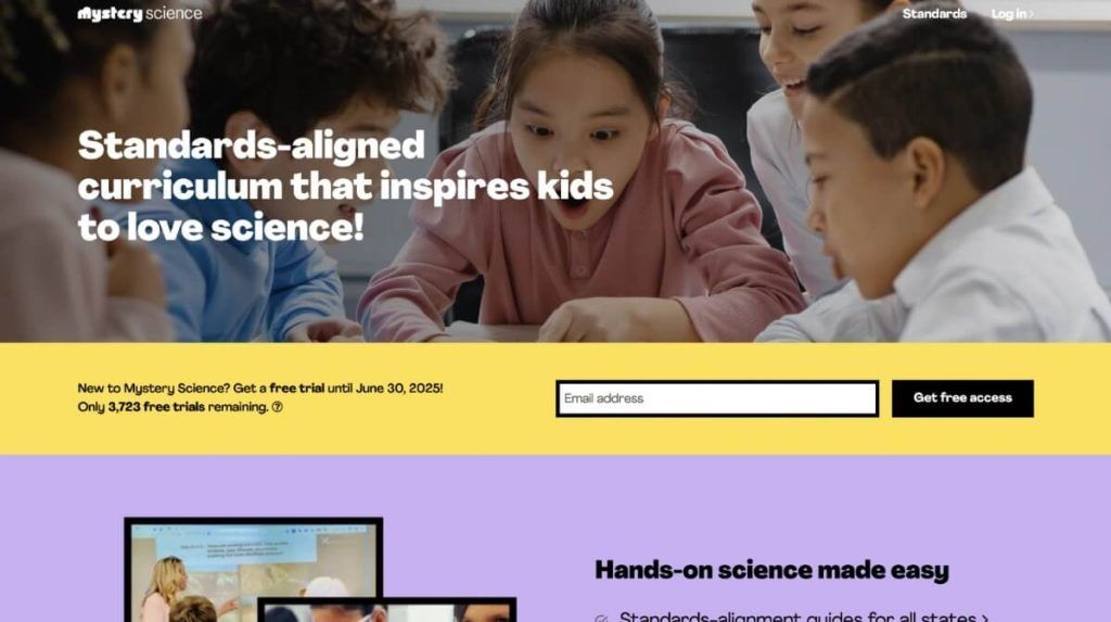 Educational website for kids #6: Mystery Science 