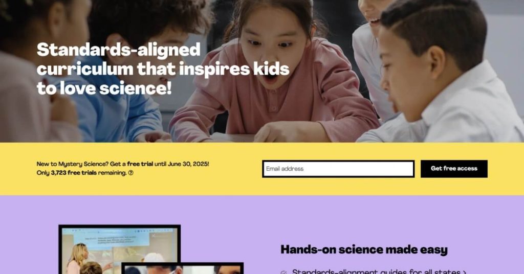 Educational website for kids #6: Mystery Science 