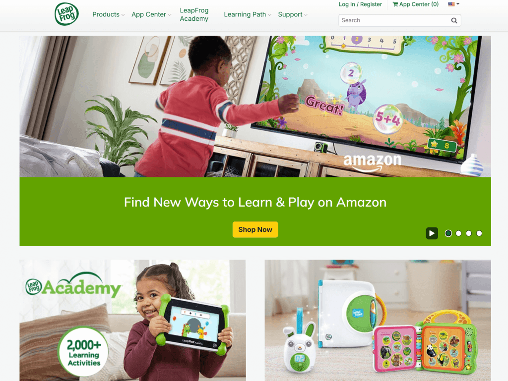 Educational website for kids #7: LeapFrog 