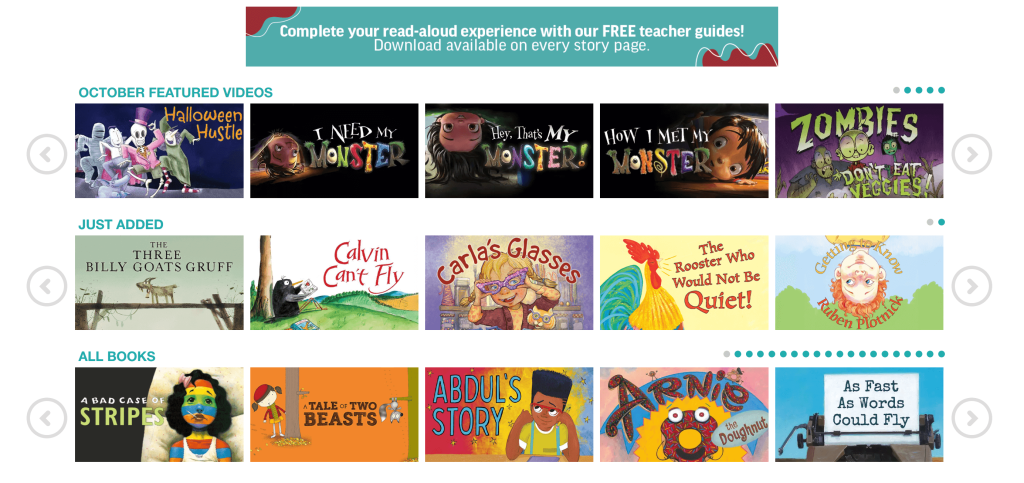 Free educational websites for kindergarten #9: Storyline Online