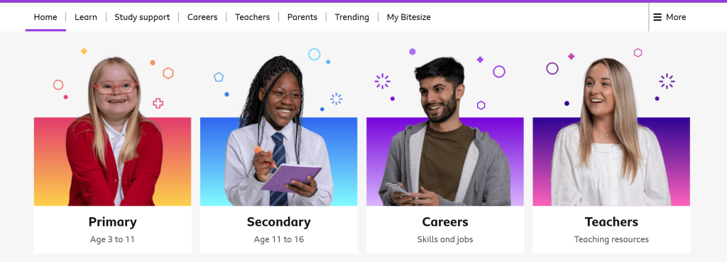 Free educational websites for kindergarten #10: BBC Bitesize