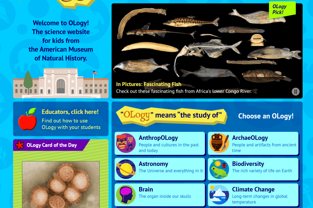 Free educational website for kids #1: Ology