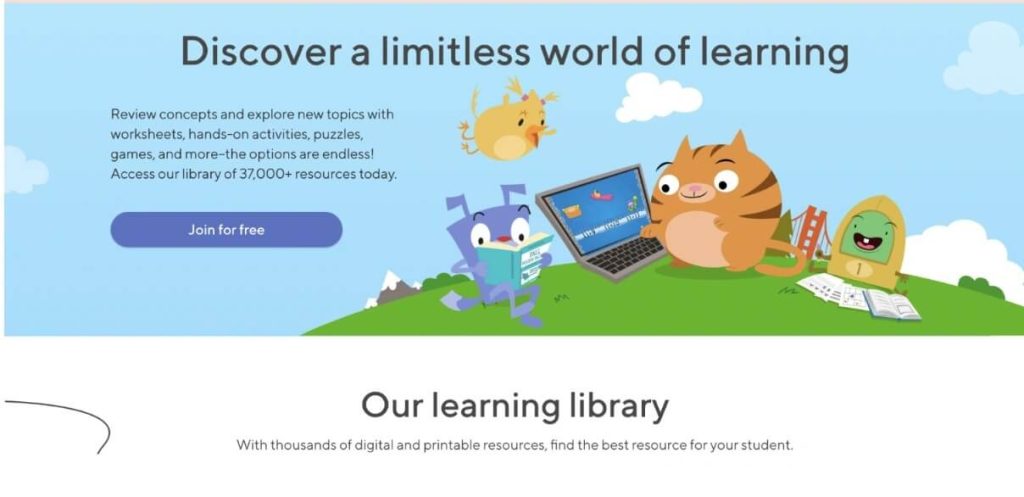 Free educational website for kids #2: Education 