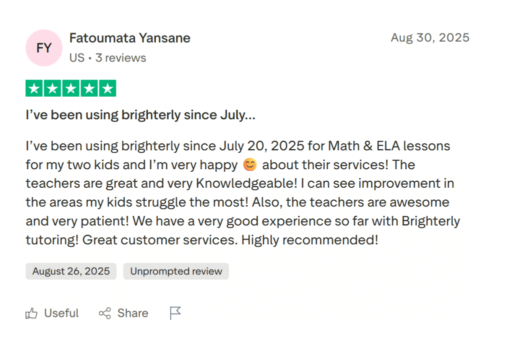 Brighterly reviews by parents & kids