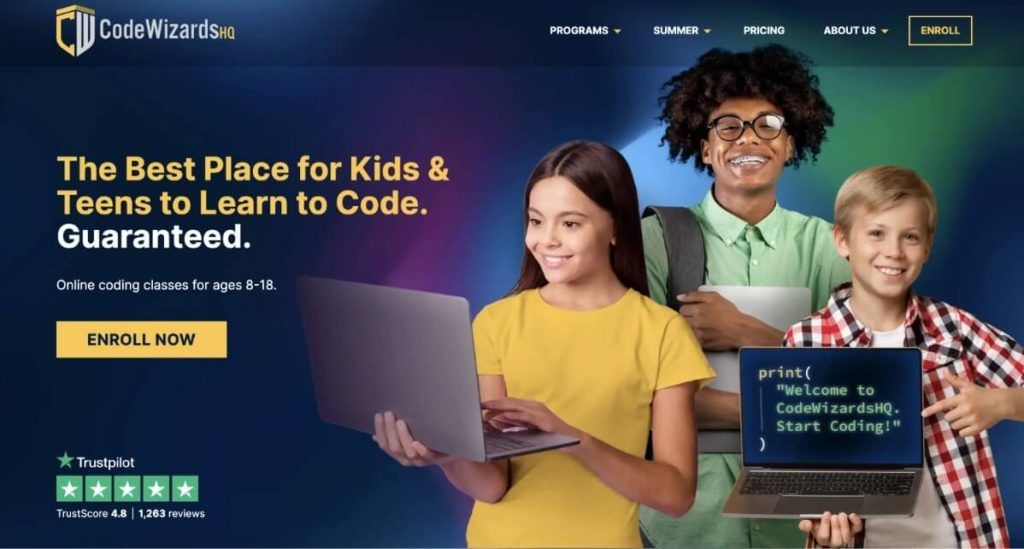 Educational website for kids #2: CodeWizardsHQ