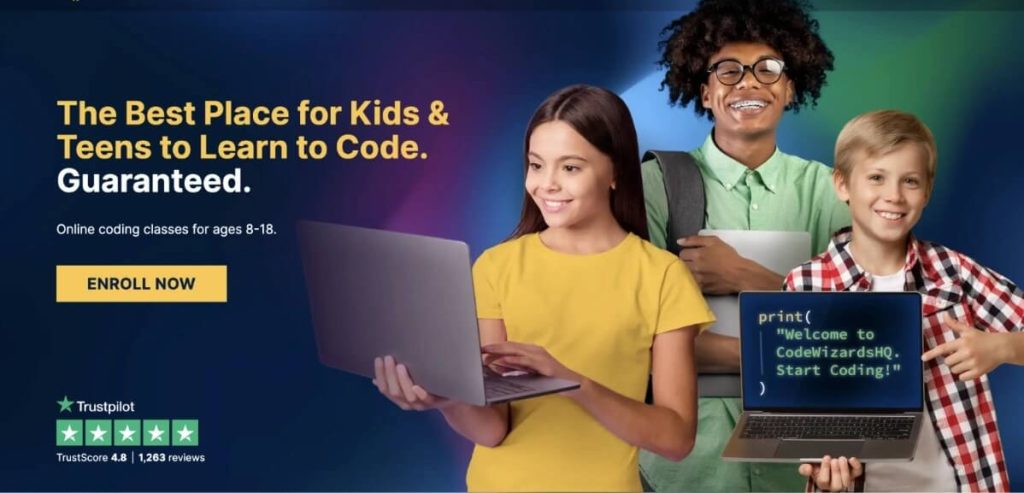 Educational website for kids #2: CodeWizardsHQ