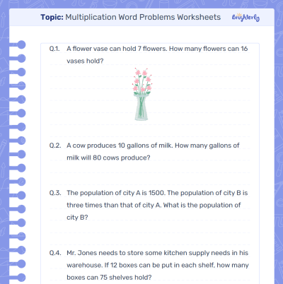 Starter guide for using printable multiplication word problems ...