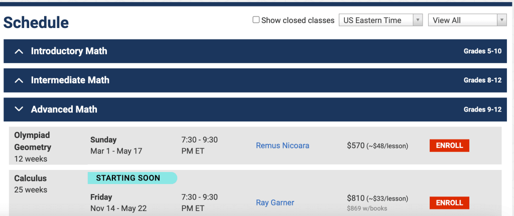 Art of Problem Solving cost
