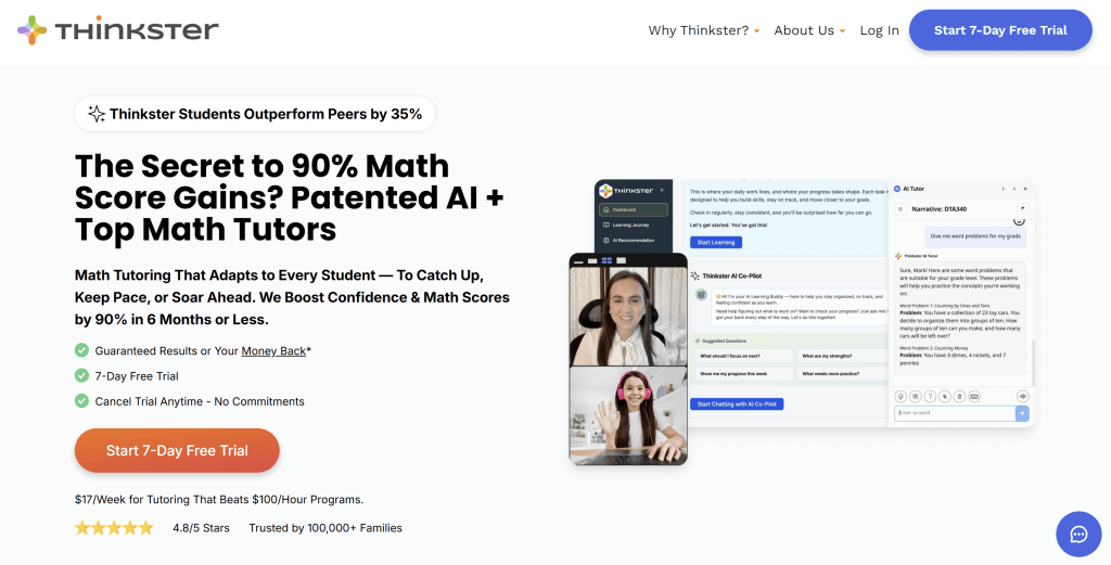 Kumon alternative #5: Thinkster Math