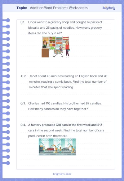 Addition Word Problems for Grade 2 PDF