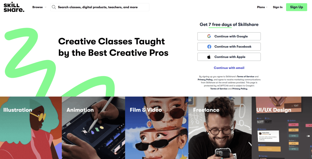 Skillshare online classes platform