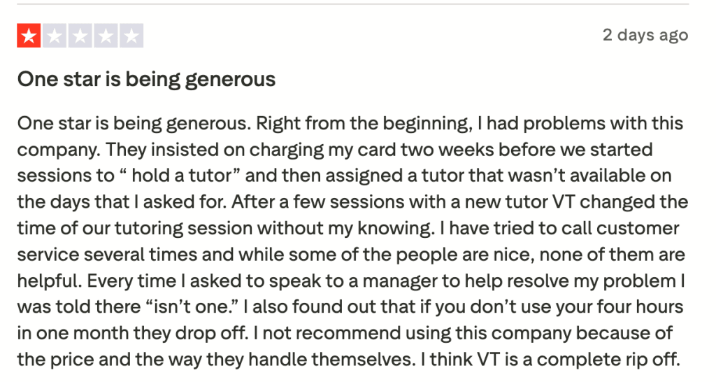 Reasons to choose Varsity Tutors alternatives