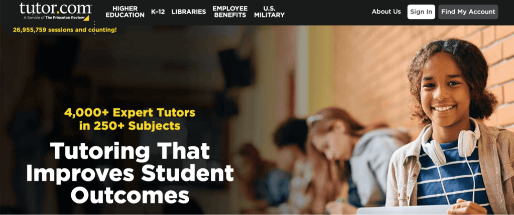 Varsity Tutors alternative #2: Tutor.com