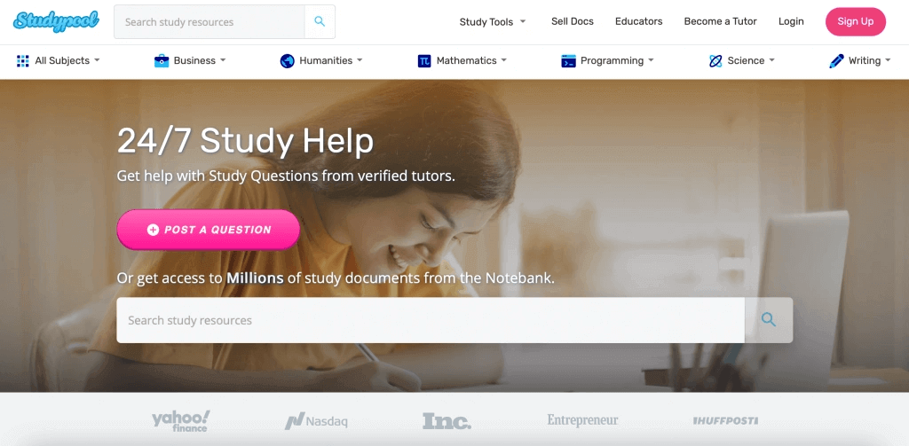 Studypool online tutoring: Quick online answers from tutors