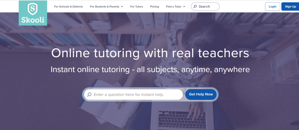 Skooli online tutoring platform: Best for last-minute help