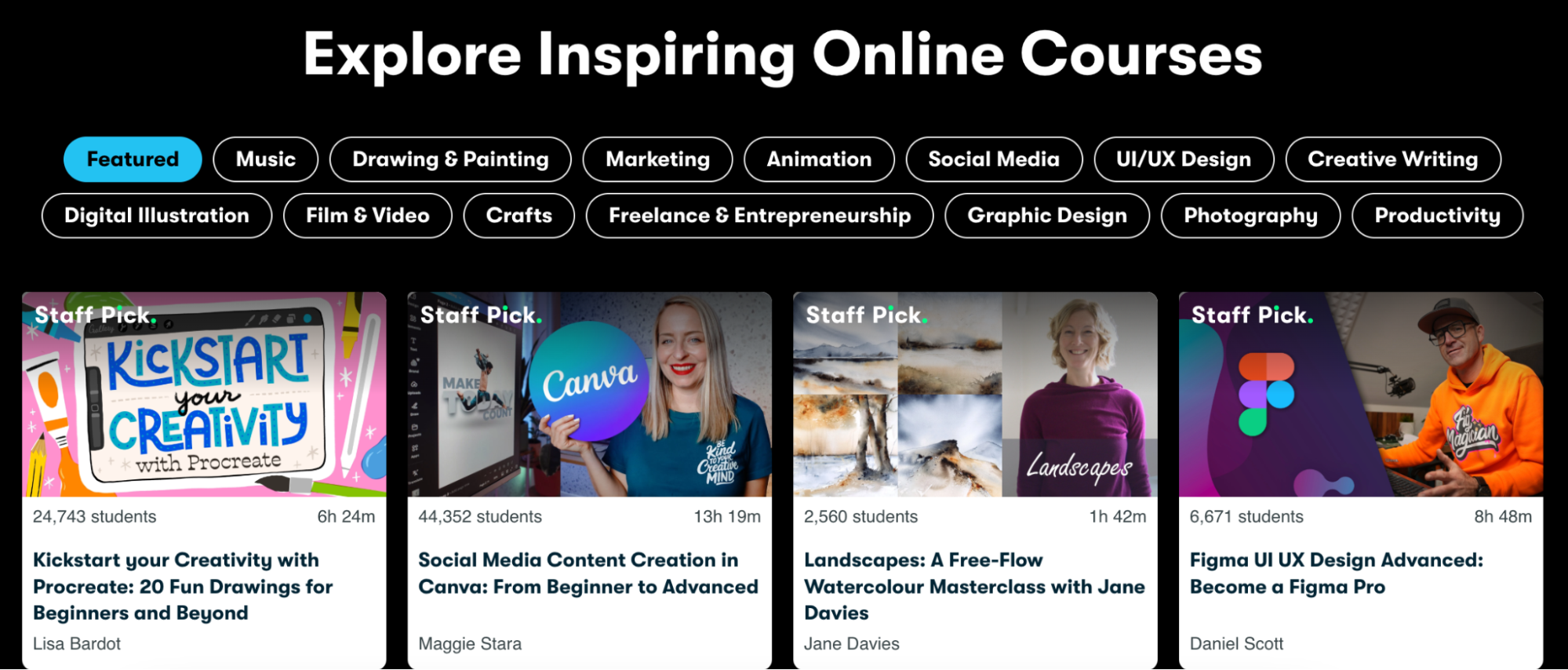 Skillshare – Best for Creative Skills