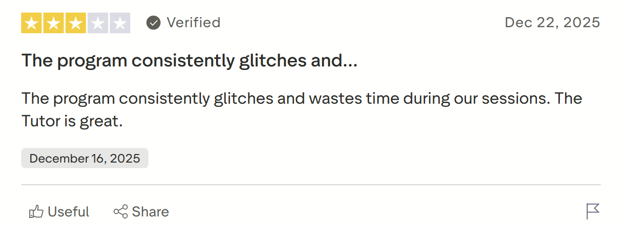 Varsity Tutors reviews from parents