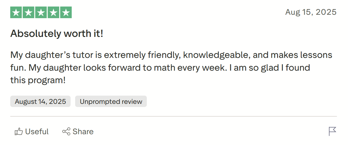 Brighterly reviews from parents