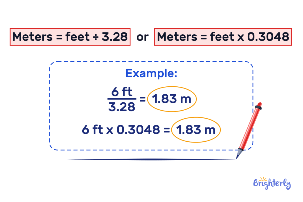 Feet-to-meters conversion formula 3