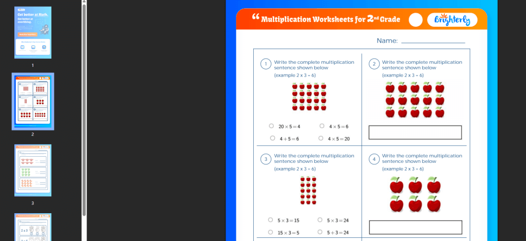Brighterly: Key features