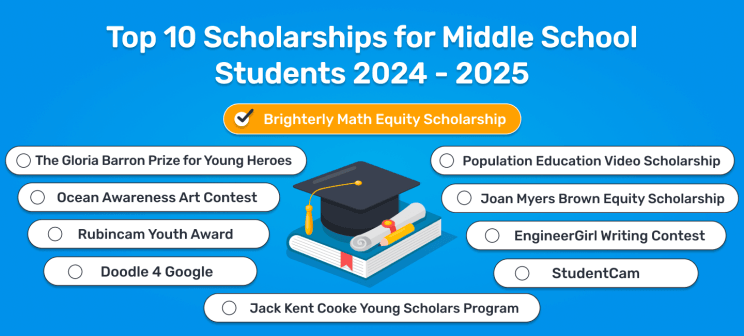 Top 10 Scholarships for Middle School Students 2024 - 2025