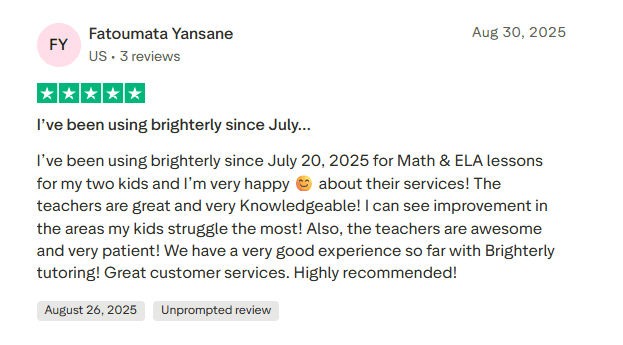 Why do parents in the US choose Brighterly over other e-learning resources?