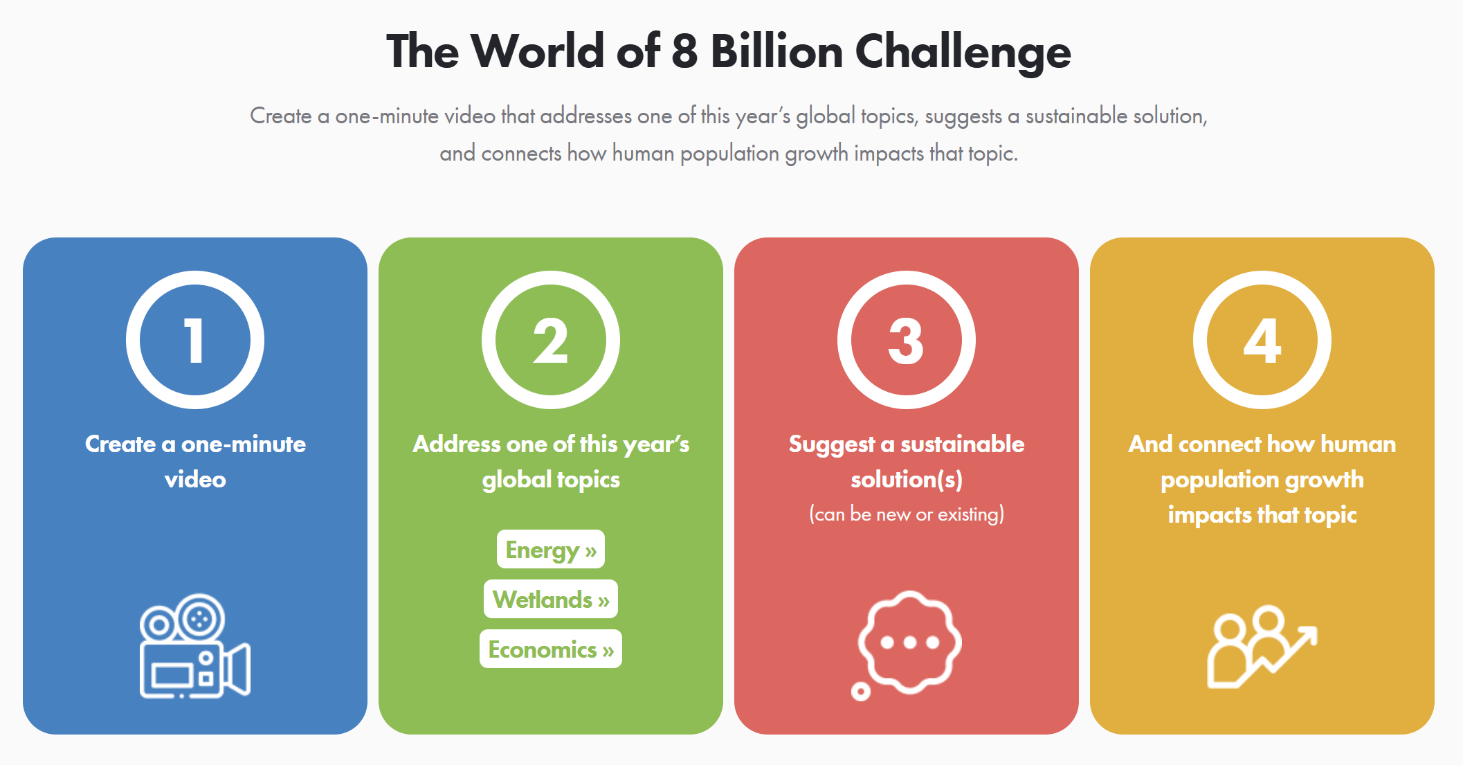 World of 8 Billion Student Video Contest