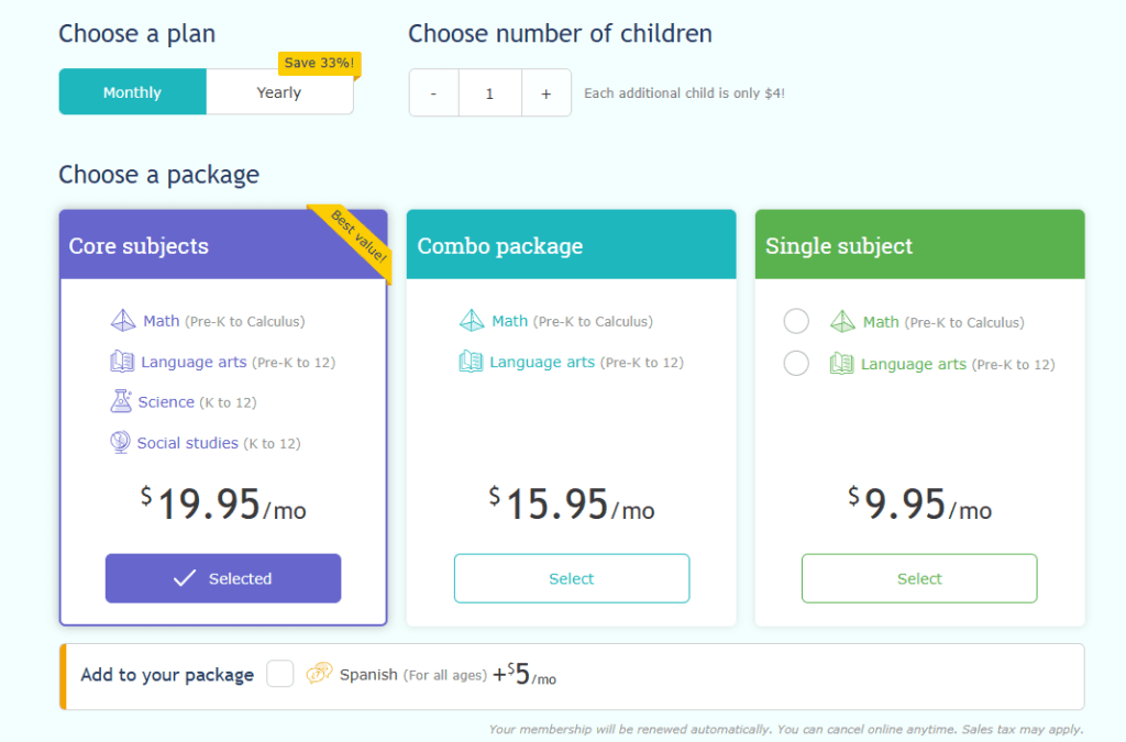 How much does IXL cost