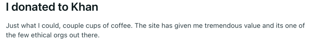 Khan Academy reviews