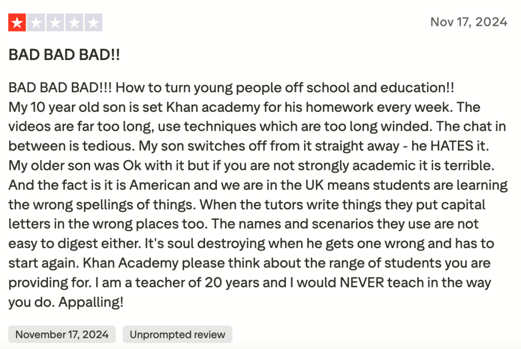 Khan Academy reviews