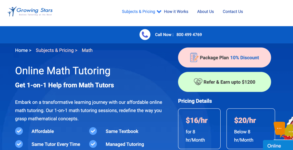 Growingstars pricing