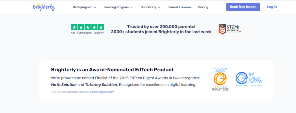 What makes Brighterly stand out compared to IXL or Khan Academy?