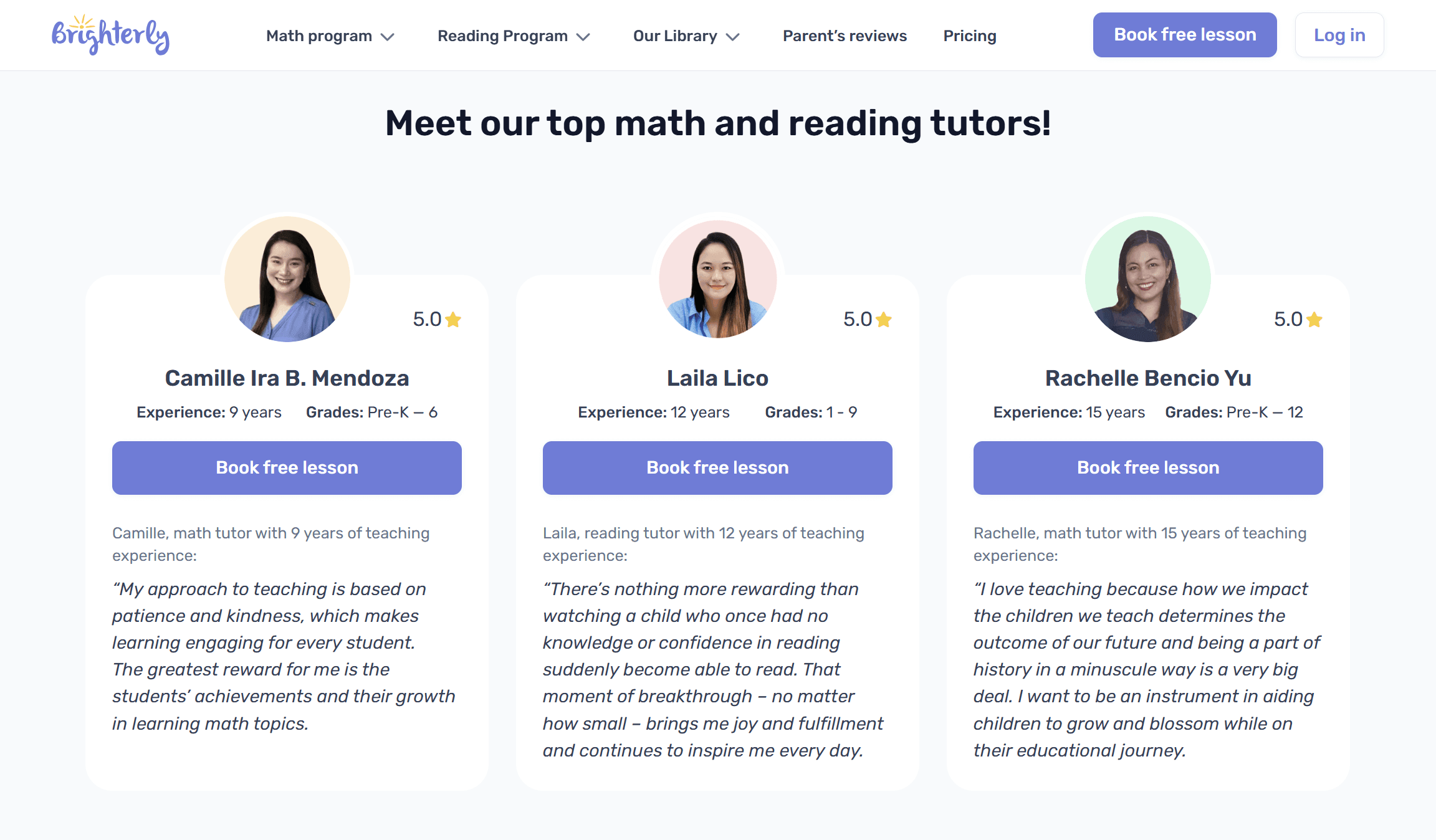 Brighterly unique features