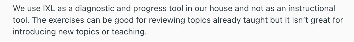 IXL reviews