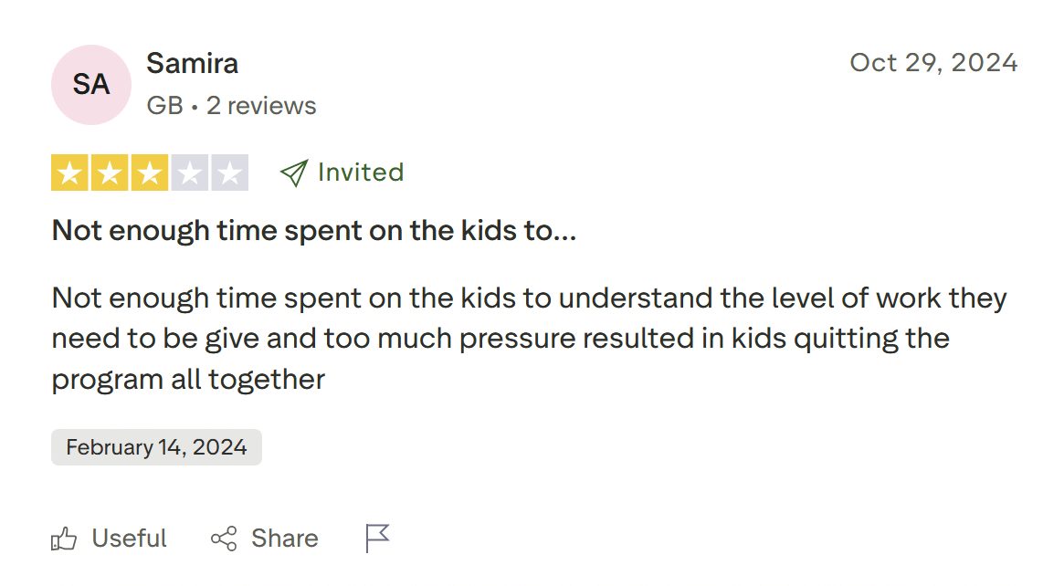 Common complaints about Kumon: