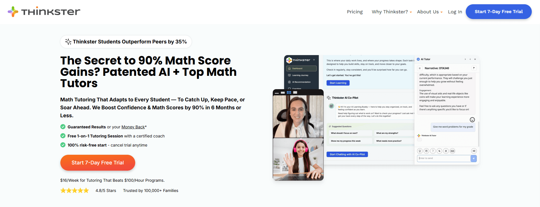 Mathnasium alternative #5: Thinkster