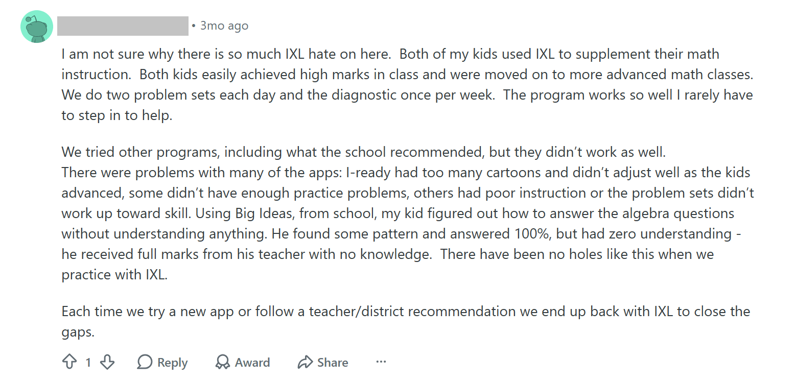 What Parents and Students Love About IXL