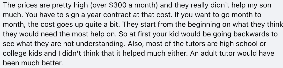 Does Mathnasium provide good value for money?