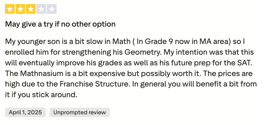 Common Mathnasium complaints