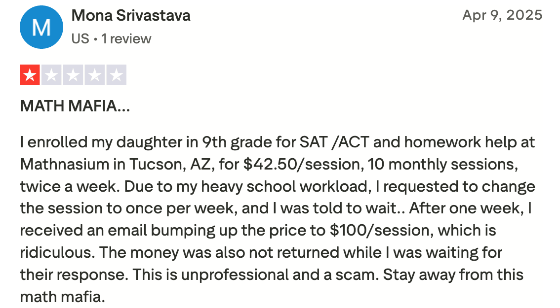 What are Mathnasium rates?