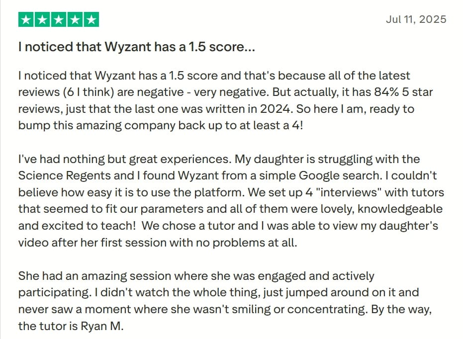 Wyzant Reviews: User Interface and Experience 