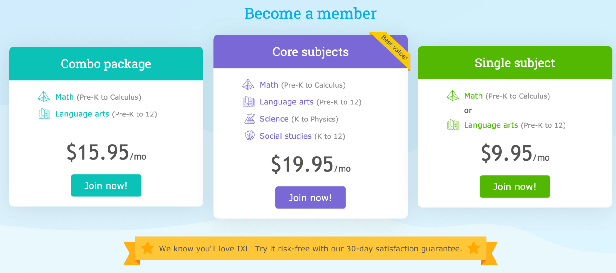 How much does IXL cost per month?