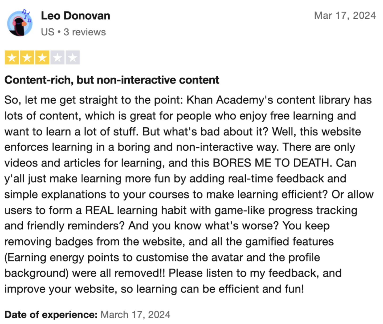 What are the disadvantages of using Khan Academy? 