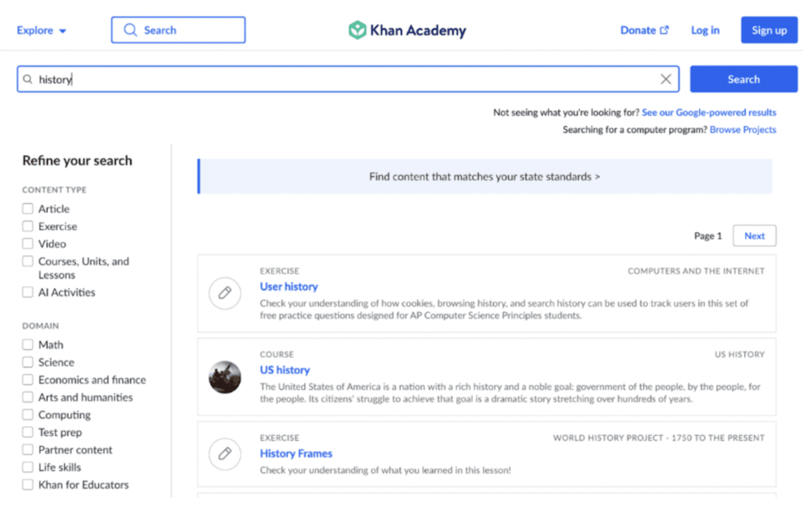 Khan Academy reviews: User interface and experience
