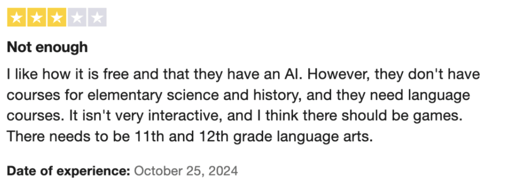 Common complaints about Khan Academy: